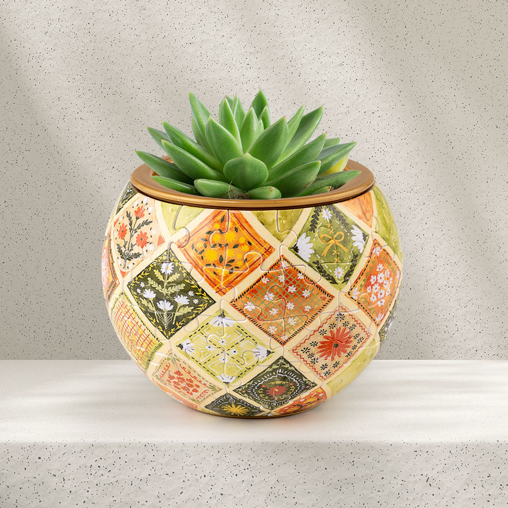 Planting daisies in a daisy-covered flowerpot! Pick a pot that matches your favorite plant. You’ll Always Get There with PieceRelax.