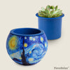 Experience 'The Starry Night' in a whole new dimension. Van Gogh’s swirling masterpiece transforms into a stunning 3D puzzle planter.