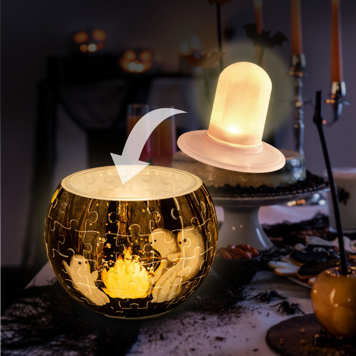 Spooky Night Walk - Jigsaw Puzzle Candle Light - Cozy Ambient Home