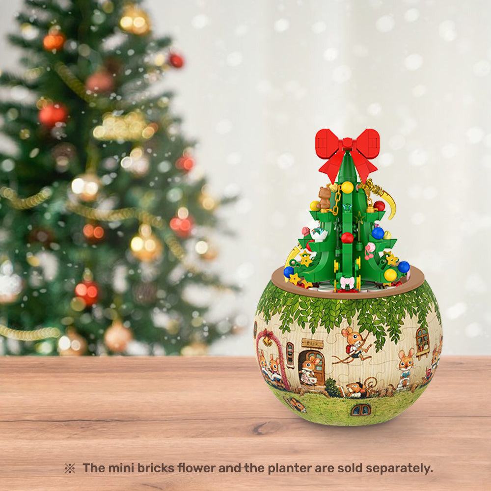 PieceRelax | Bring festive cheer to any space with PieceRelax’s Mini Bricks Potted Plant - Christmas Tree! This adorable, detailed 3D build is perfect for adding holiday spirit.