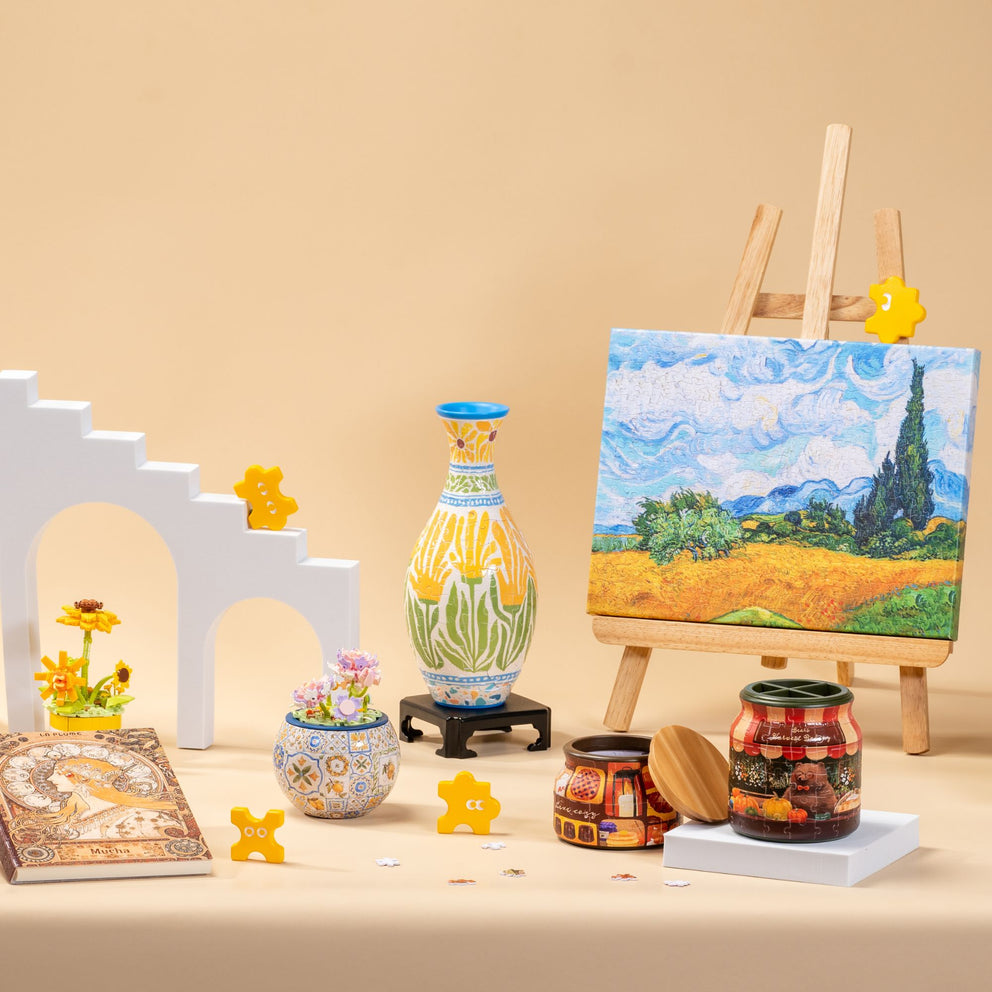 PieceRelax | The banner features vibrant promotional imagery highlighting puzzle products
