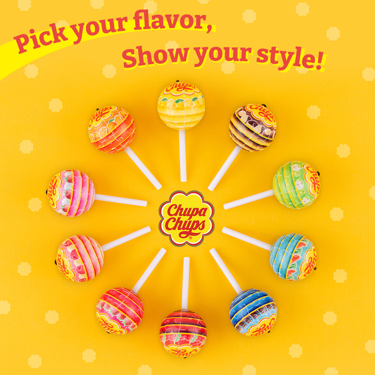 Chups My Flavor: Strawberry Cream - Jigsaw Puzzle Key Chain