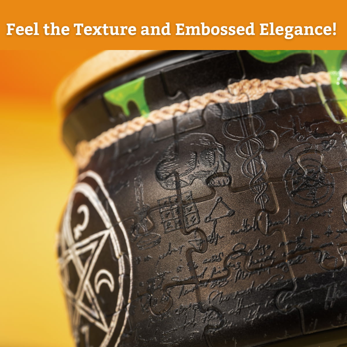 PieceRelax | Puzzle Jar benefit. Halloween vibe. Feel the texture and embossed elegance!