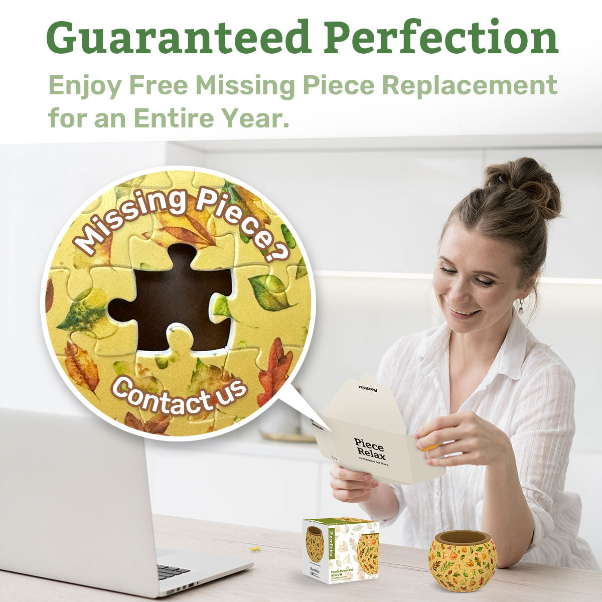 relaxing☆ PieceRelax - K1104 - Puzzle Planter - Retro Tiles