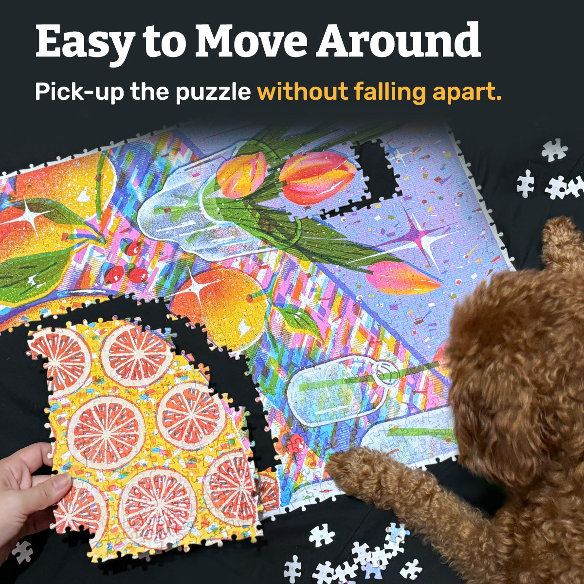 PieceRelax | Puzzles Can Be Easily Moved Without Worrying About Pets or Kids Disrupting