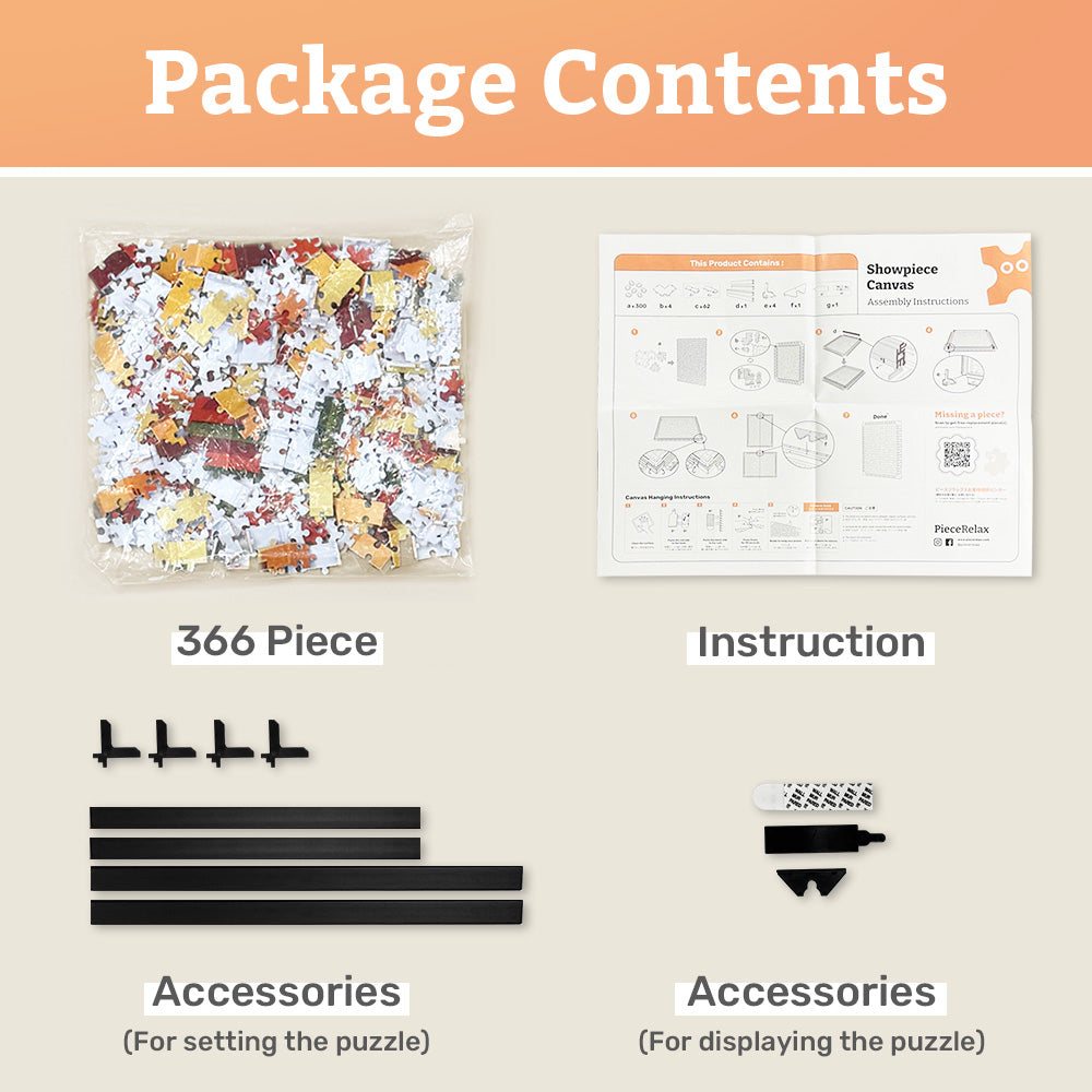 PieceRelax | Puzzle Canvas Package Contents.