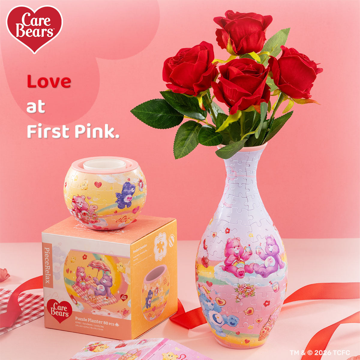 It’s another pink, love-filled day with Care Bears™—why not capture that feeling in a vase full of joy?