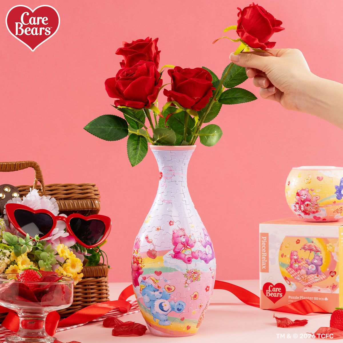 It’s another pink, love-filled day with Care Bears™—why not capture that feeling in a vase full of joy?