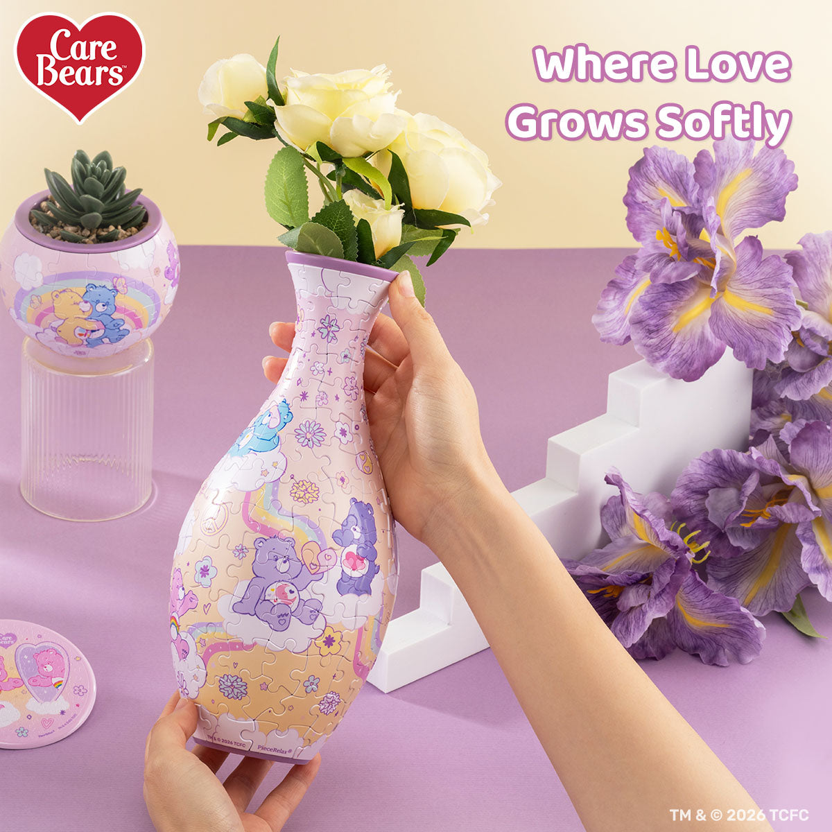 Spend a love-filled, gentle day with Care Bears™—and let a little vase hold that feeling for you.