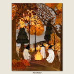 The campfire lights up the night with a golden glow, turning the whole autumn into a shimmering season of gold. You'll Always Get There with PieceRelax.