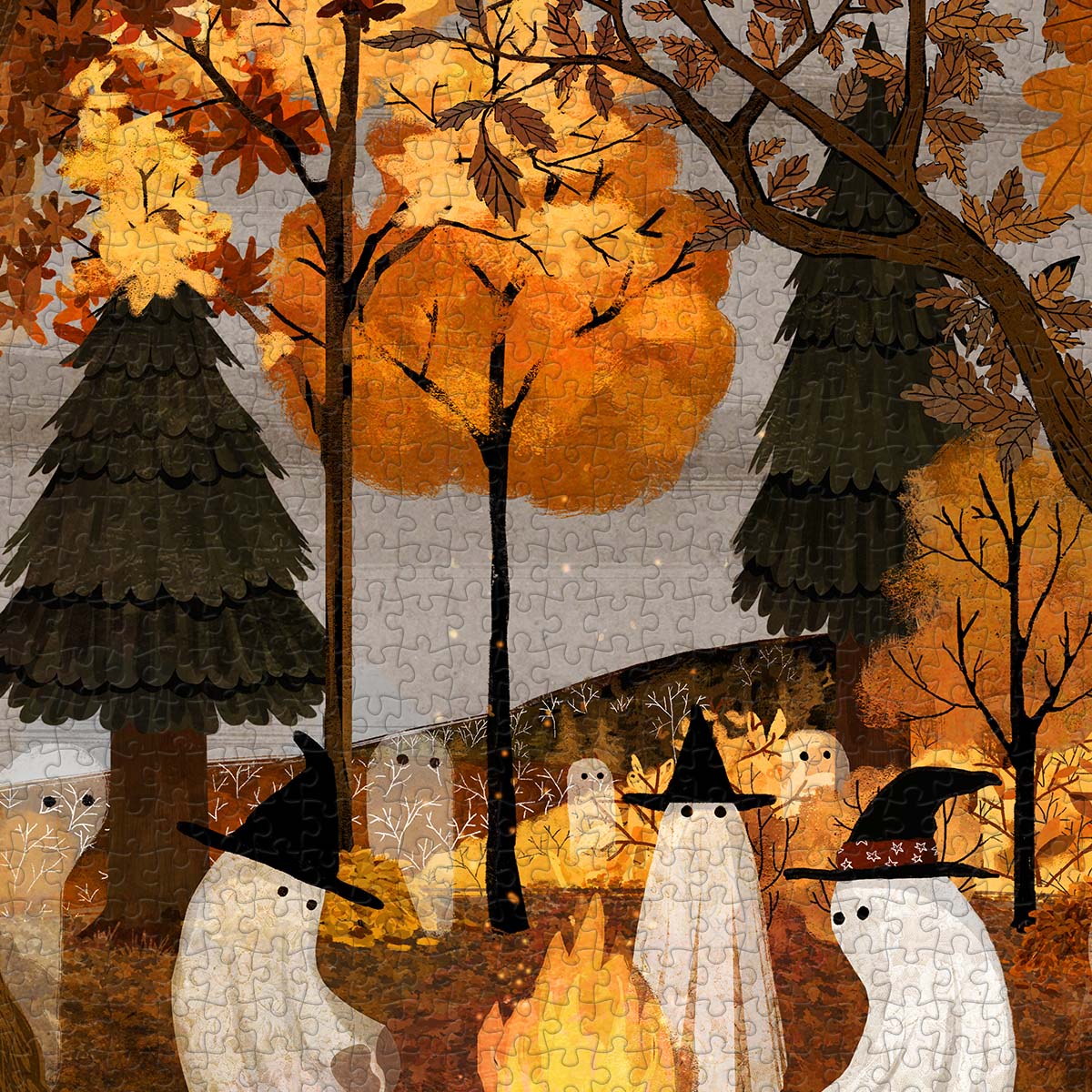 The campfire lights up the night with a golden glow, turning the whole autumn into a shimmering season of gold. You'll Always Get There with PieceRelax.