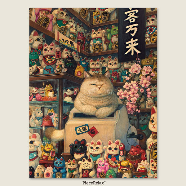 Lucky Cat Shop - PieceClicks 1008 Piece (1000pc Size) Jigsaw