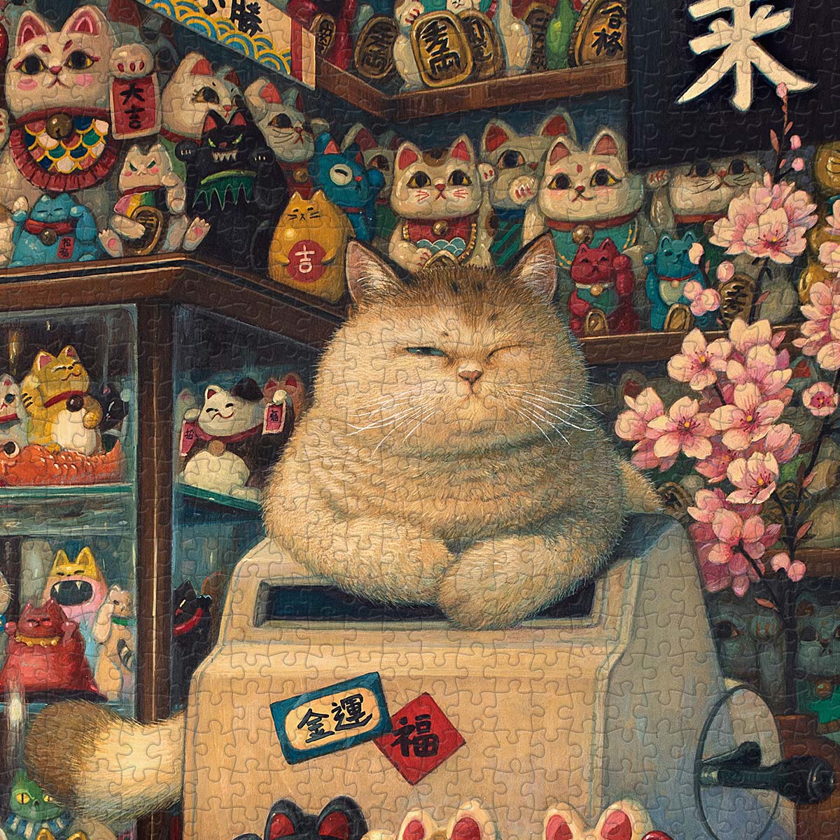 Lucky Cat Shop - PieceClicks 1008 Piece (1000pc Size) Jigsaw