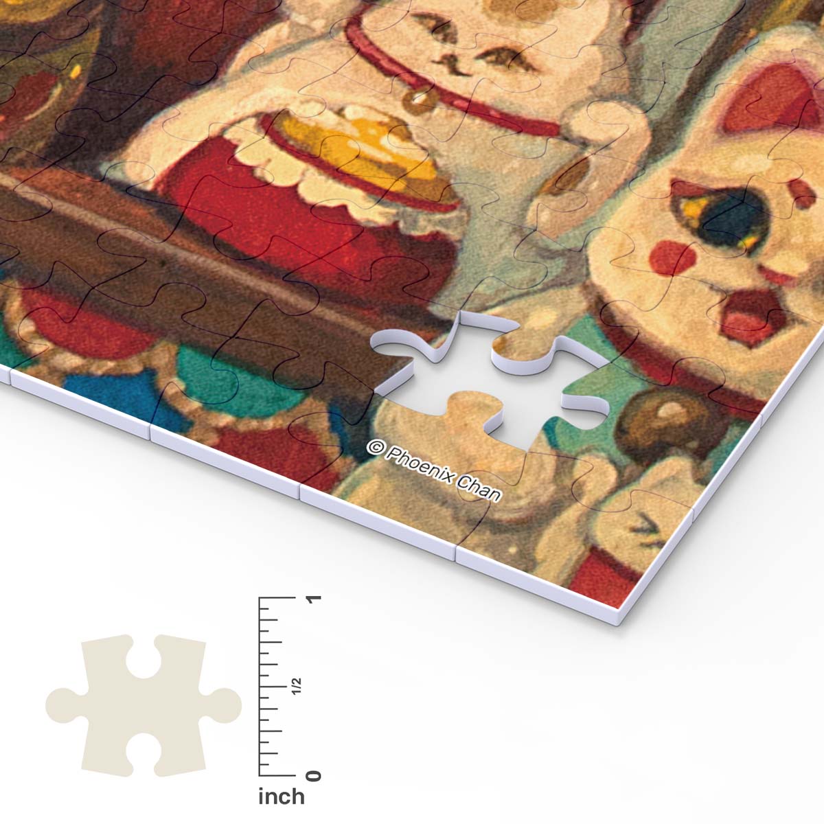 Lucky Cat Shop - PieceClicks 1008 Piece (1000pc Size) Jigsaw