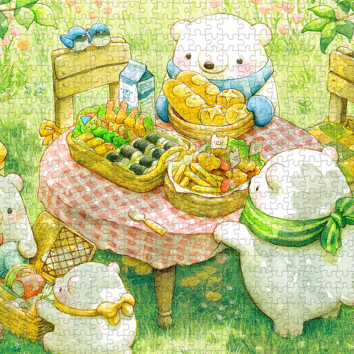 Enjoy a delightful spring picnic with an adorable little bear — savor rice rolls, fresh bread, and crispy fried treats in the great outdoors. You’ll Always Get There with PieceRelax.