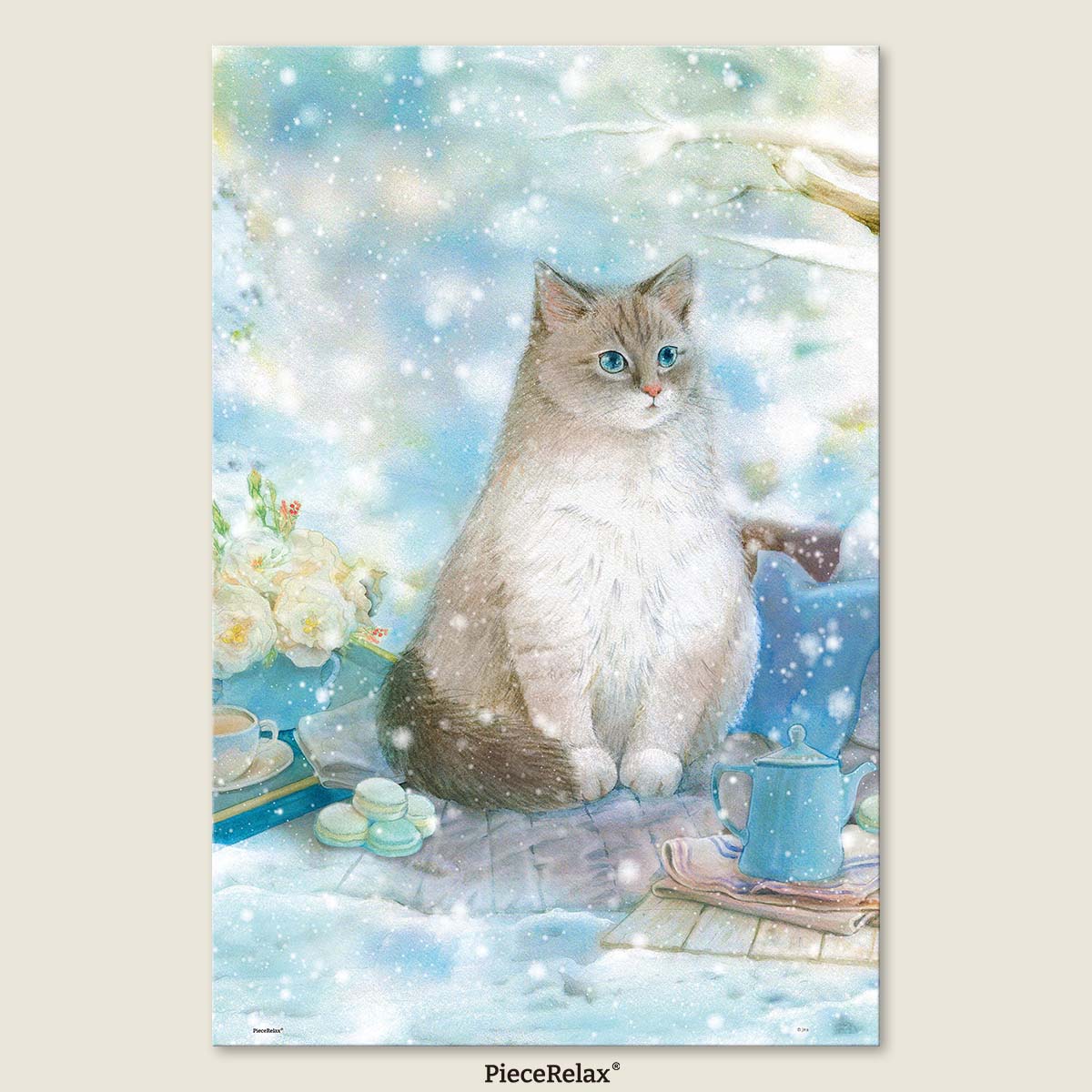 Cozy up with a fluffy cat on a snowy day — the perfect winter puzzle for cat lovers. You’ll Always Get There with PieceRelax.