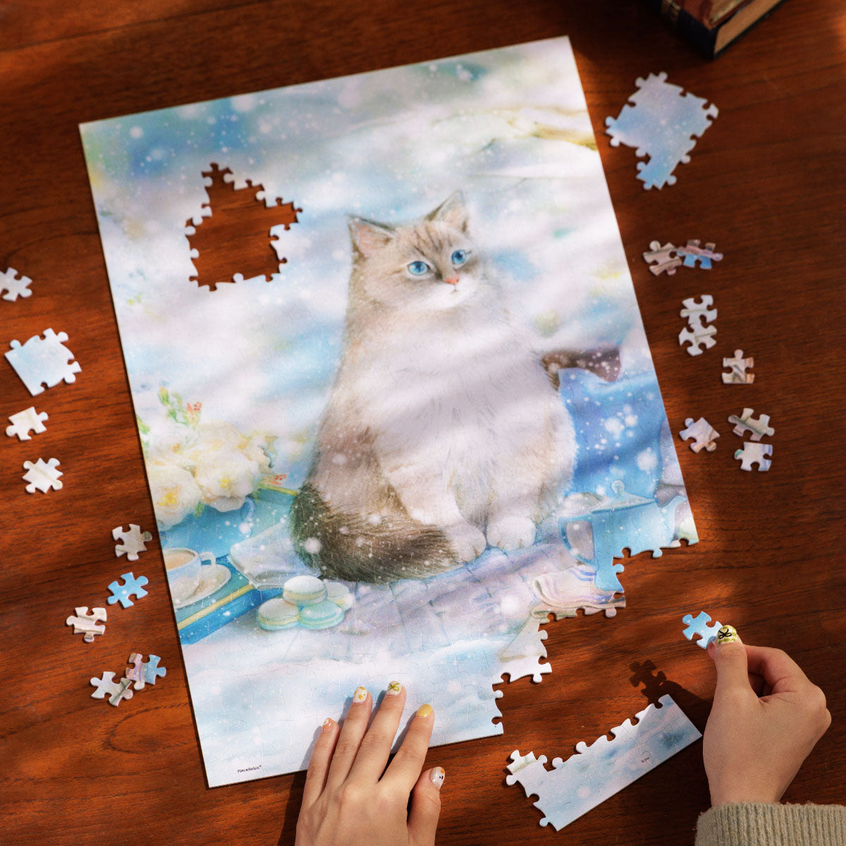 Cozy up with a fluffy cat on a snowy day — the perfect winter puzzle for cat lovers. You’ll Always Get There with PieceRelax.