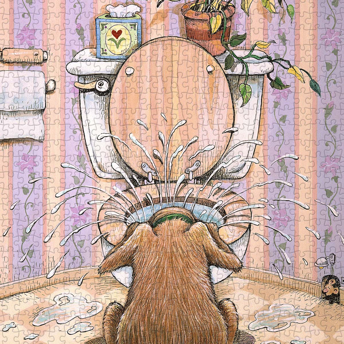 Has your home ever turned into a splash zone thanks to your playful pup? Does your green oasis still make a surprise appearance? This puzzle celebrates those muddy, magical moments.