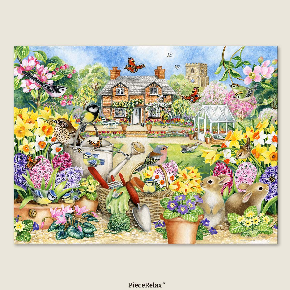 Welcome springtime with a garden of colors and the melody of nature.