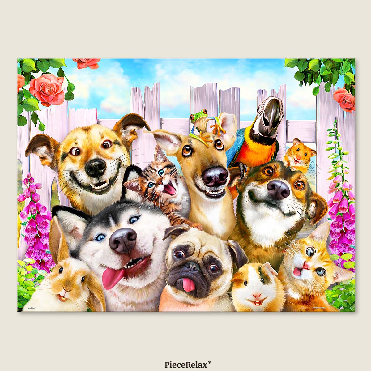 What if your pets had their own photo booth? This puzzle captures their cutest expressions ever!