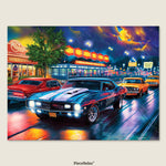 A rainy drive through neon-lit streets — where nostalgia meets the city’s heartbeat.
