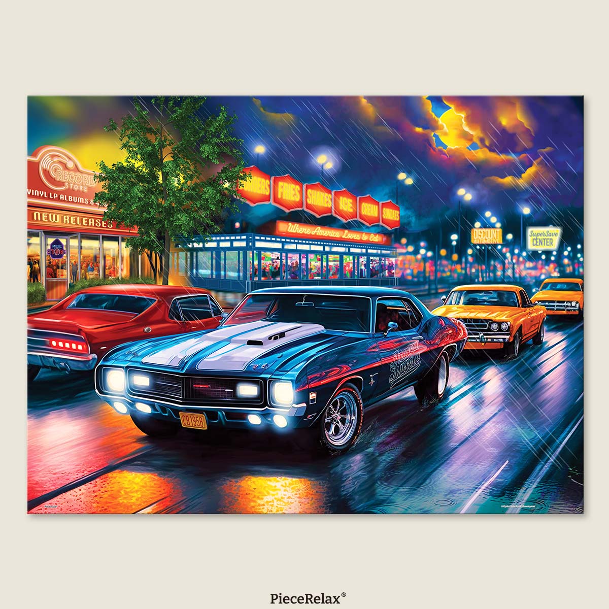 A rainy drive through neon-lit streets — where nostalgia meets the city’s heartbeat.