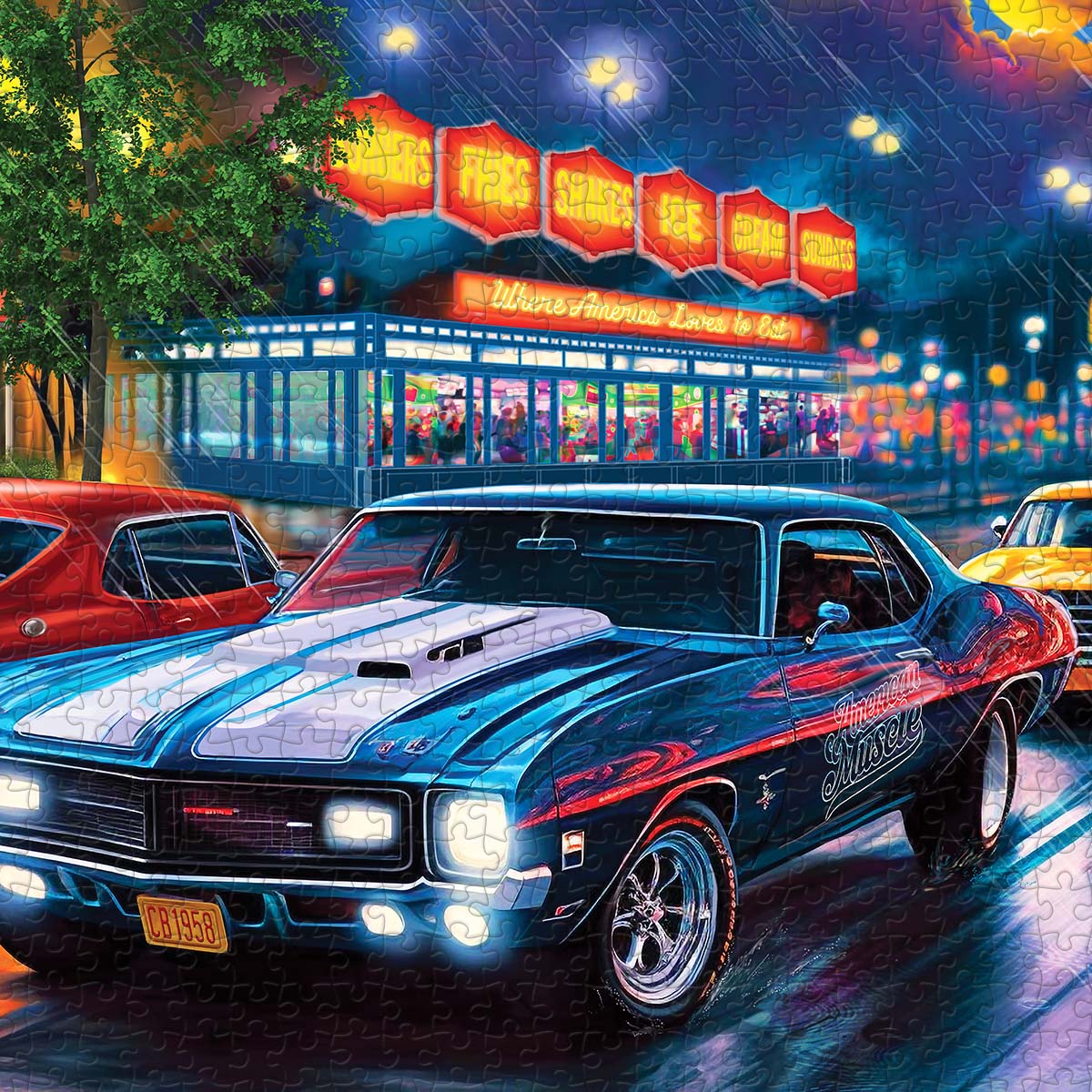 A rainy drive through neon-lit streets — where nostalgia meets the city’s heartbeat.