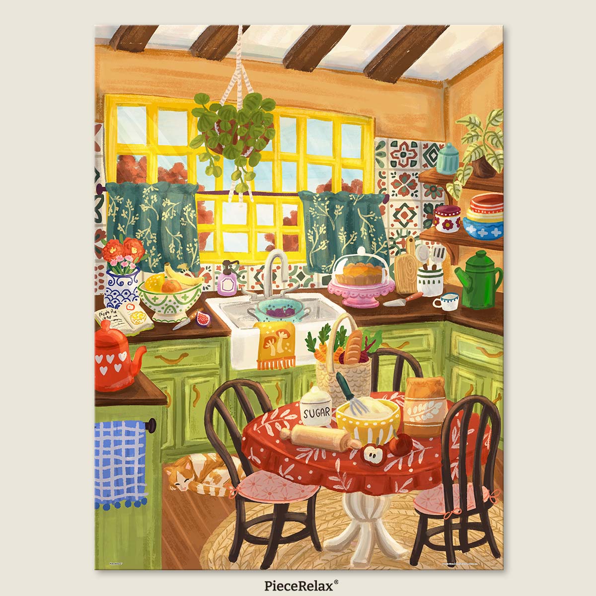 A sunlit kitchen full of warmth, memories, and the simple joys of home.