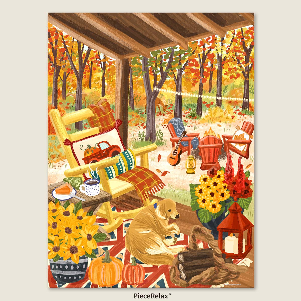 As you stroll down the autumn corridor, fiery reds and glowing oranges light your way.