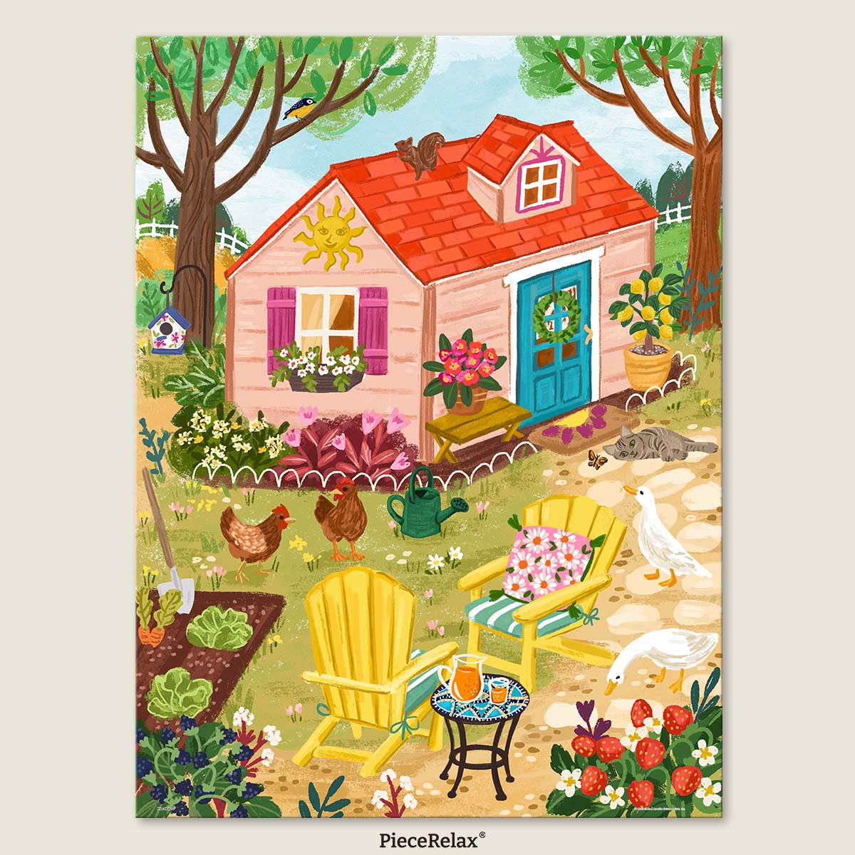 Start your day in a garden full of life — where curious critters greet the morning sun.