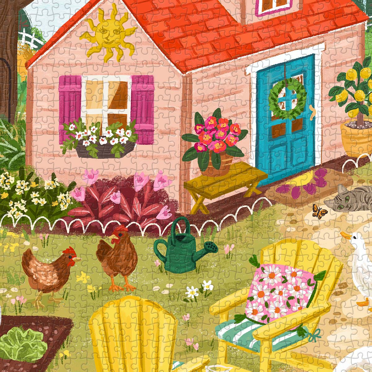 Start your day in a garden full of life — where curious critters greet the morning sun.