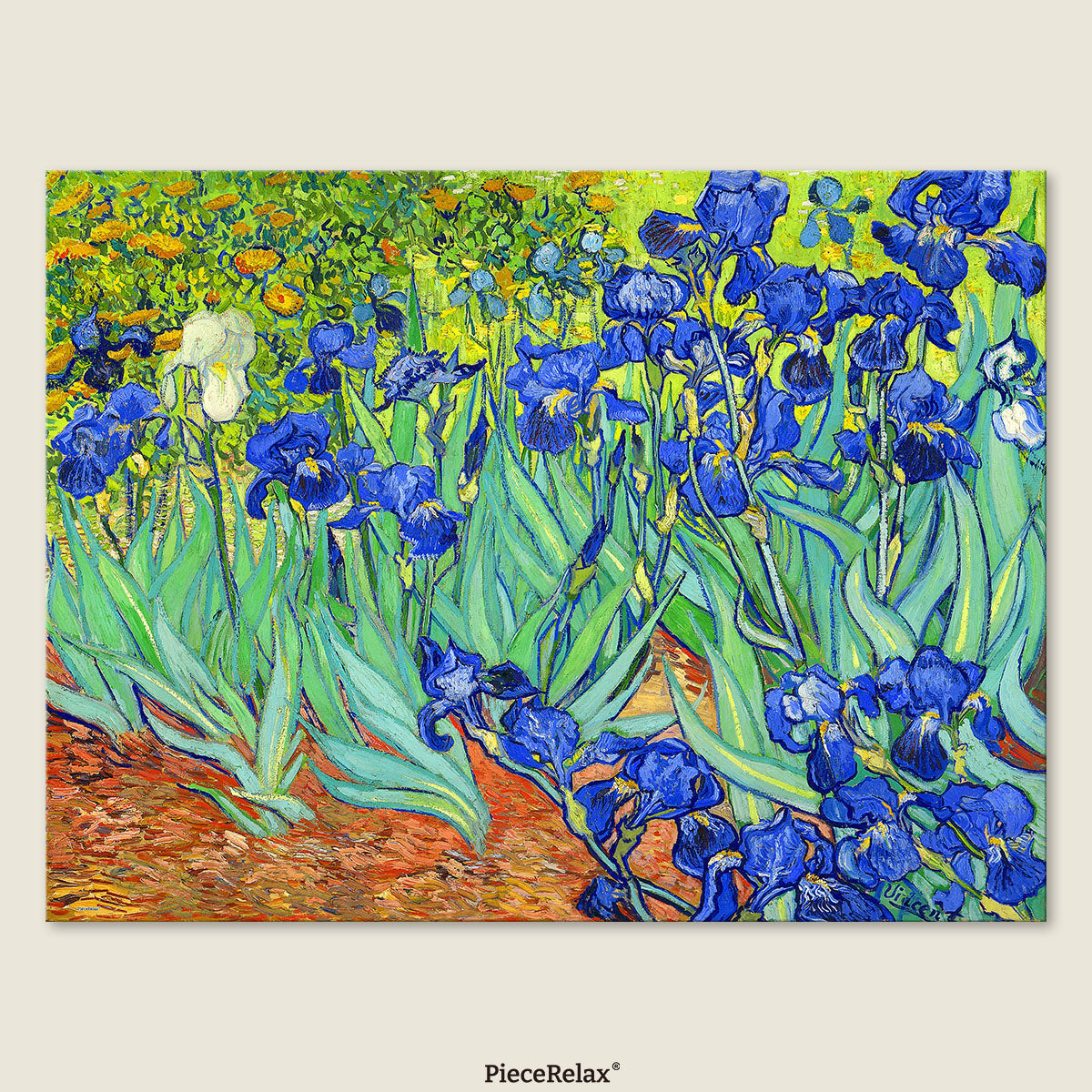 Immerse yourself in the tranquil beauty of Van Gogh's Irises Puzzle, inspired by the artist's famous 1889 masterpiece. With every piece you place, it's as if you can almost smell the gentle fragrance of irises.
