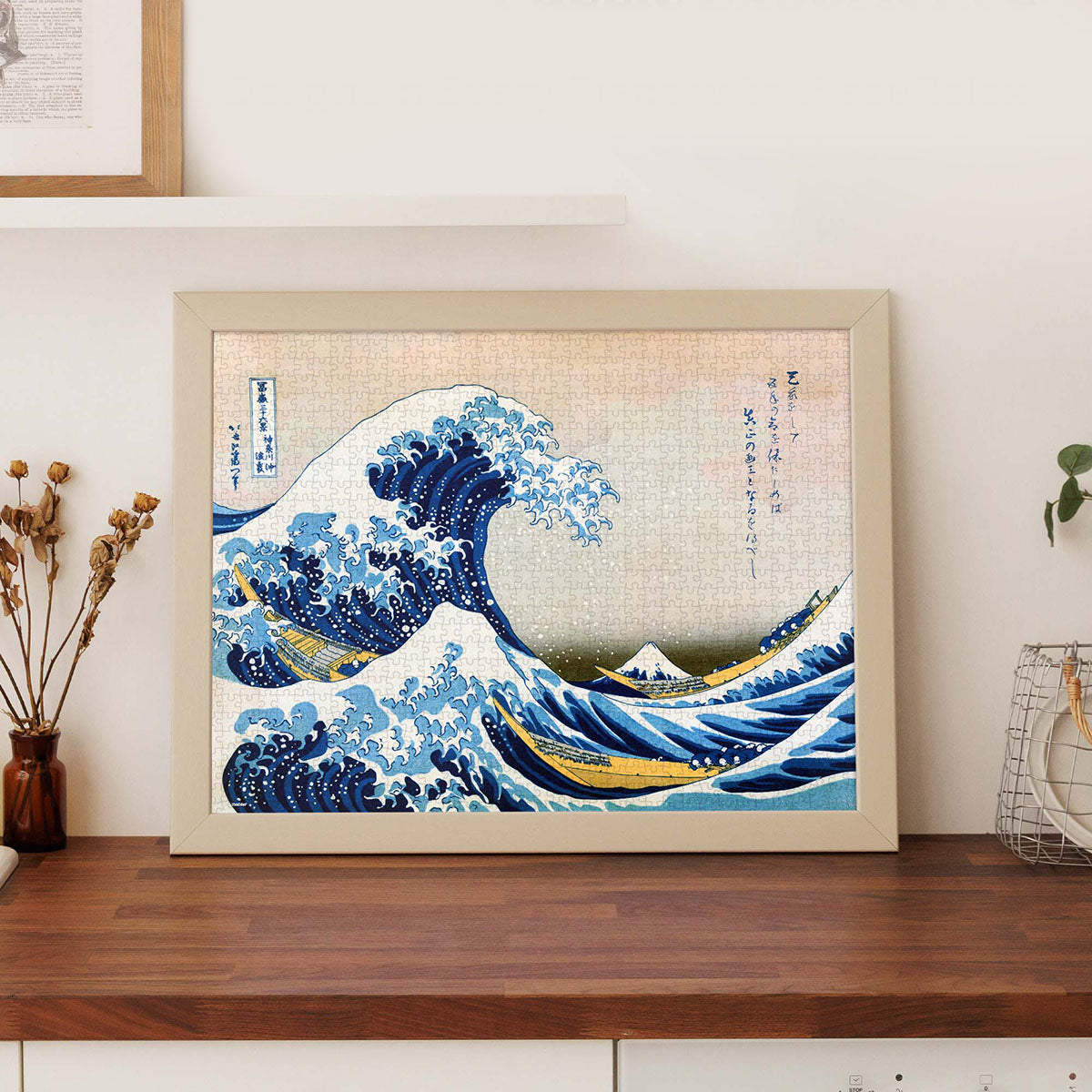 Each piece draws you deeper into the scene — the crashing waves, the towering blue crests, and the fragile boats beneath the force of nature.
