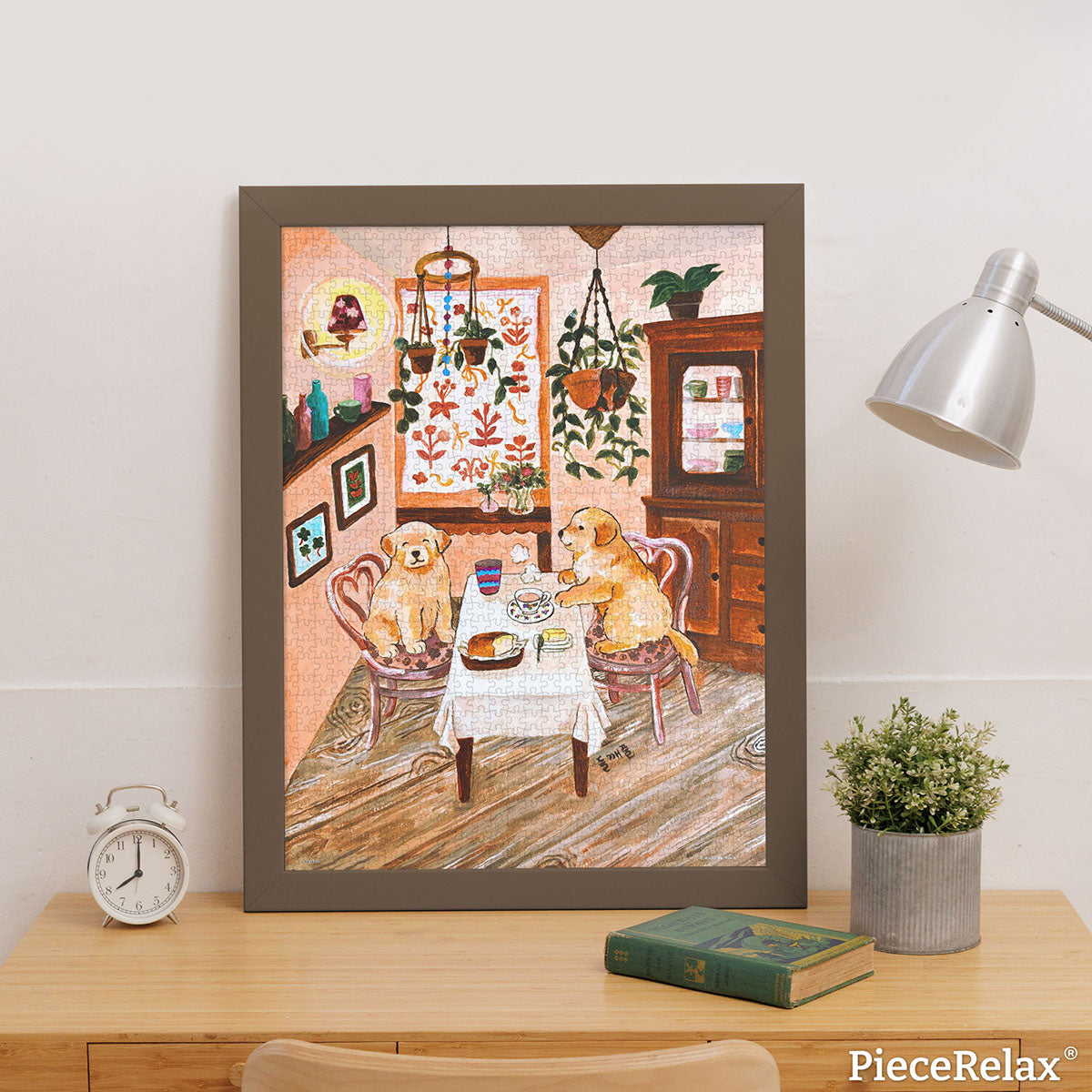 A delightful tea-time moment with your furry friend.