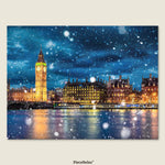 Flakes of snow drift onto the Thames — a soft reminder that winter is near.