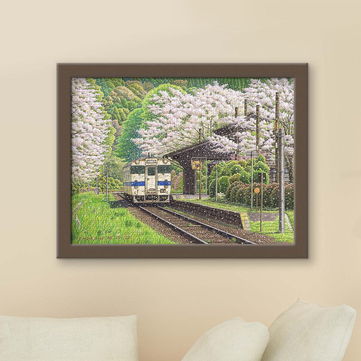 As cherry blossoms fall like snow in spring, the railway comes alive for the Sakura Festival.