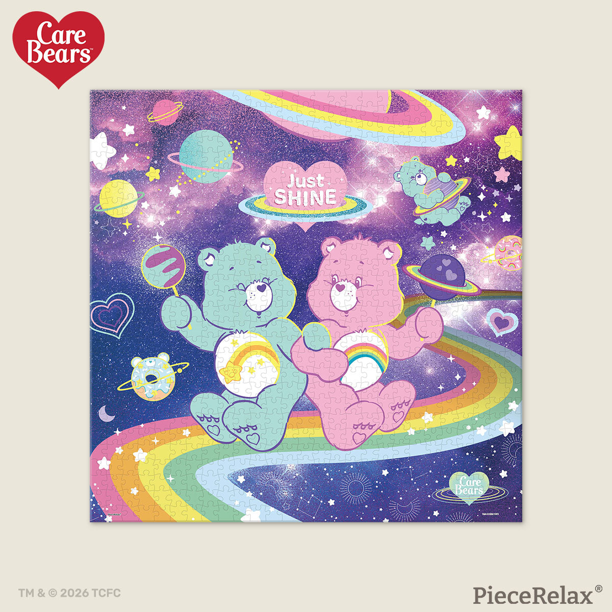 Shine across the universe with Wish Bear™ and Cheer Bear™ by your side.