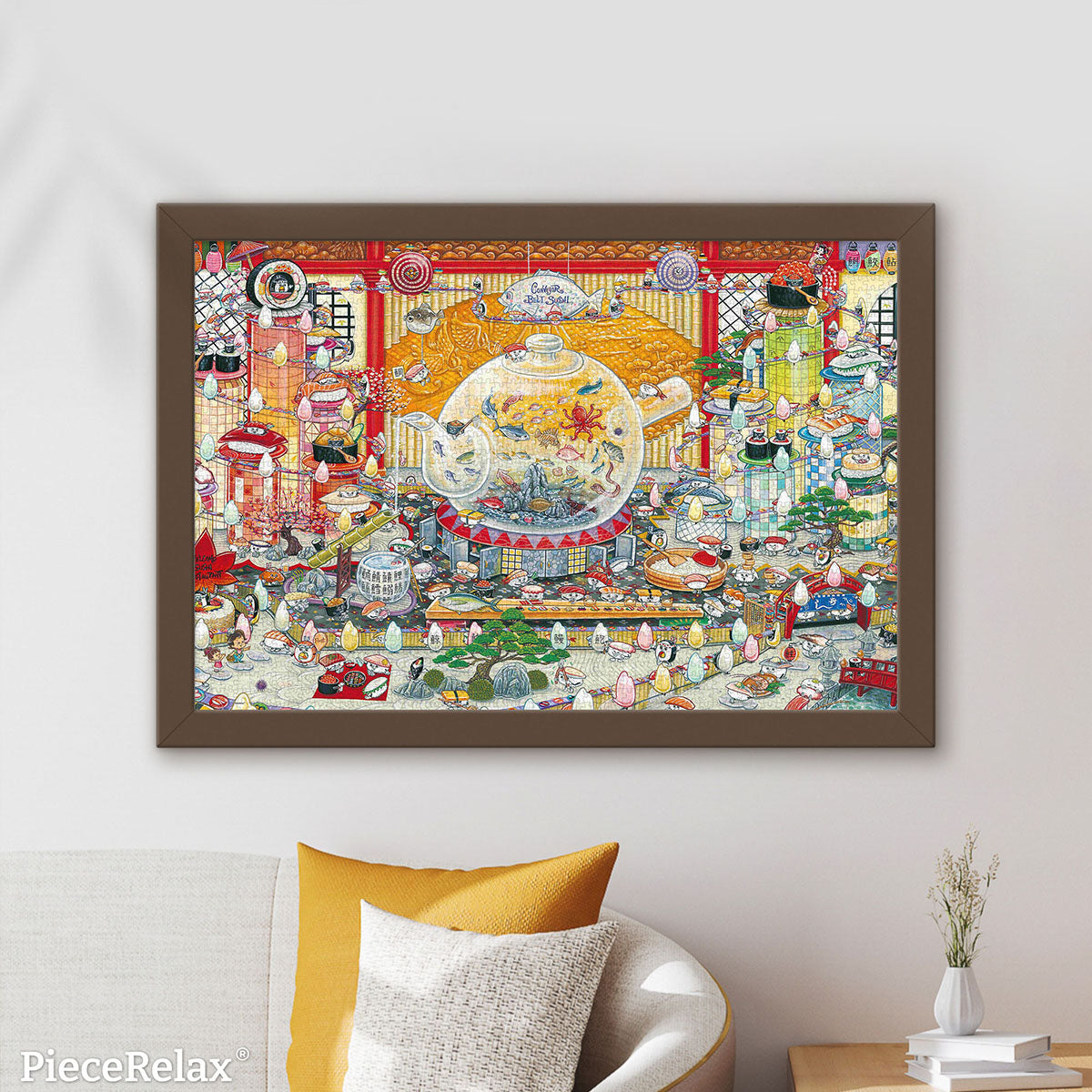 A miniature world of conveyor belt sushi — the perfect harmony of rice and seafood.