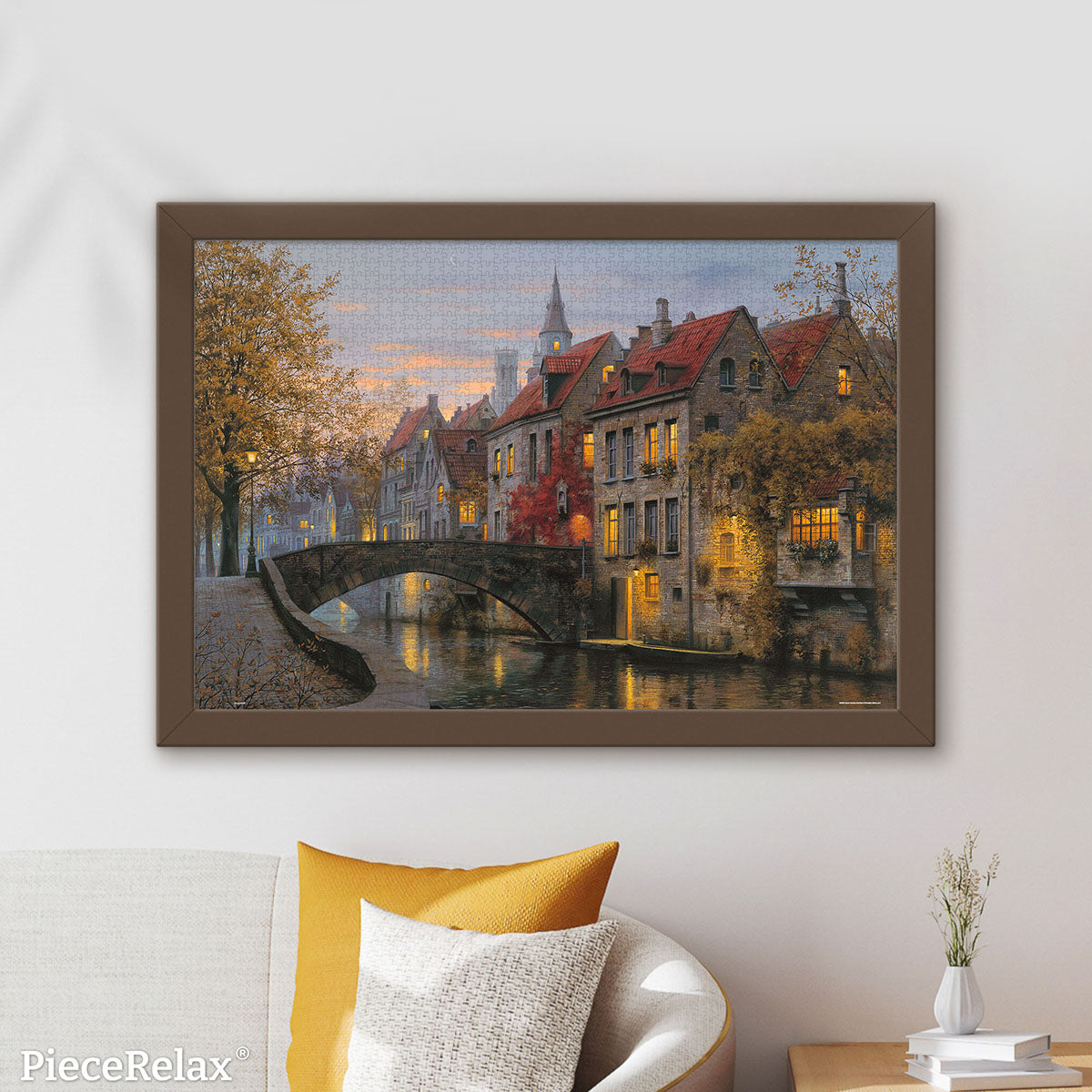 A Quiet, Beautiful Town Glowing in Warm Golden Light.