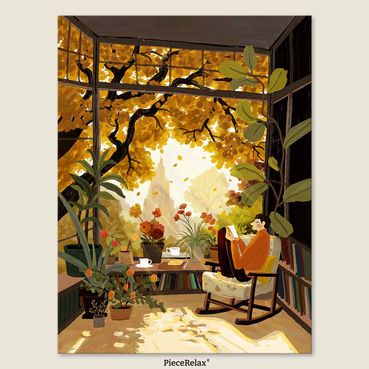 Bask in the glowing magic of an autumn afternoon. Let the radiant golden light fill your home with warmth and seasonal serenity.
