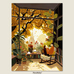 Bask in the glowing magic of an autumn afternoon. Let the radiant golden light fill your home with warmth and seasonal serenity.