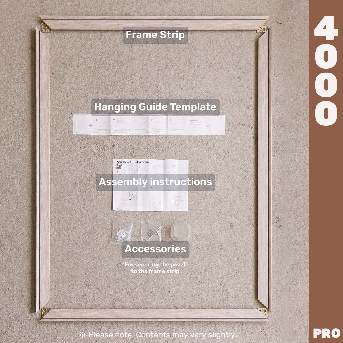 Your top choice for PieceClicks puzzle display (fits product codes starting with U). Assemble a professional frame easily with simple tools for the perfect puzzle showcase.
