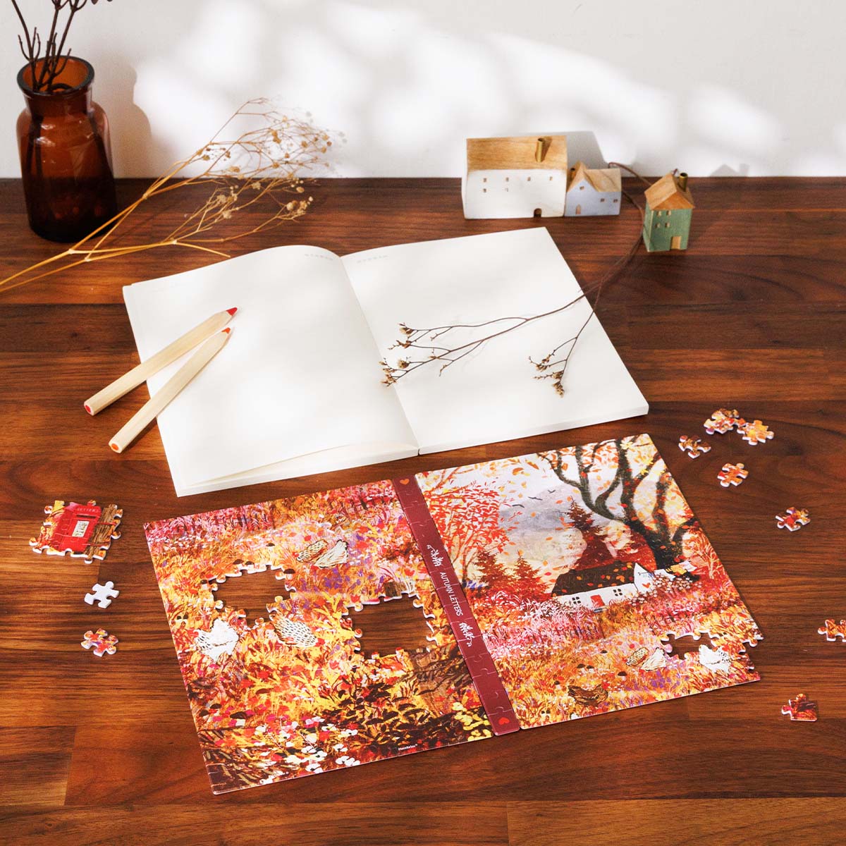 A world painted in deep crimson maples is autumn’s most romantic message to us. Bring this breathtaking seasonal masterpiece home and infuse your space with the warm, cozy essence of fall.
